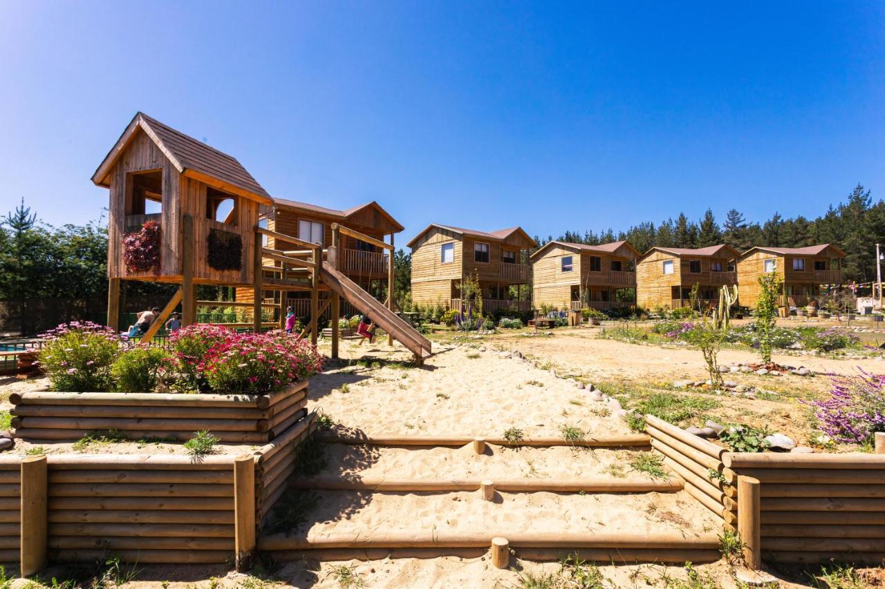 Cabana En Tunquen Con Parrilla, Fogon, Piscina Y Bosque Exterior photo