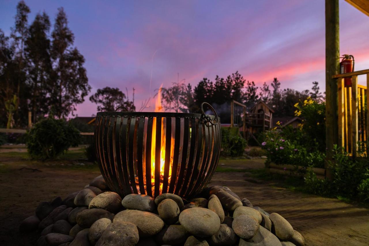Cabana En Tunquen Con Parrilla, Fogon, Piscina Y Bosque Exterior photo