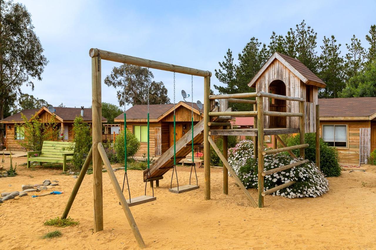 Cabana En Tunquen Con Parrilla, Fogon, Piscina Y Bosque Exterior photo