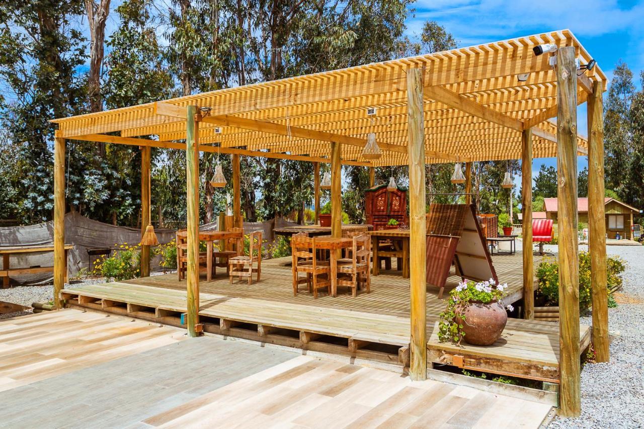 Cabana En Tunquen Con Parrilla, Fogon, Piscina Y Bosque Exterior photo